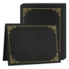 Certificate Holders with Elegant Gold-Trim - Black