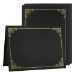 Certificate Holders with Elegant Gold-Trim - Black