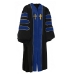 Doctor of Divinity Clergy Robe with Royal velvet and Gold embroidered crosses