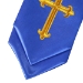 royal embroidered cross stole close up