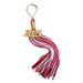 Red/White keyring tassel with gold 2023 year date