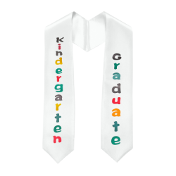 Kindergarten Printed Graduation Stole 50" Length for Kindergarten Printed Graduation Stole 50" Length for Home School, Kindergarten