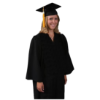 Black matte cap, gown, and tassel set