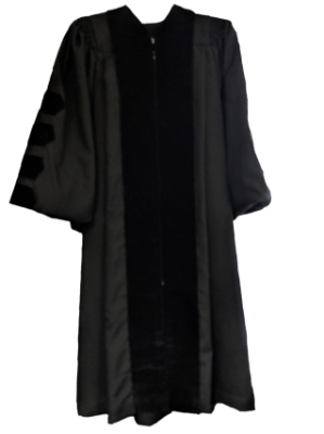 President's Gown President's Gown, president, dean, 4 velvet chevrons, faculty, university, college, pleated