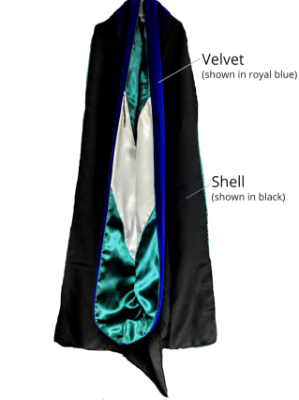 Stock Hoods hood, stock hood, velvet, bachelor hood, master hood, doctoral hood