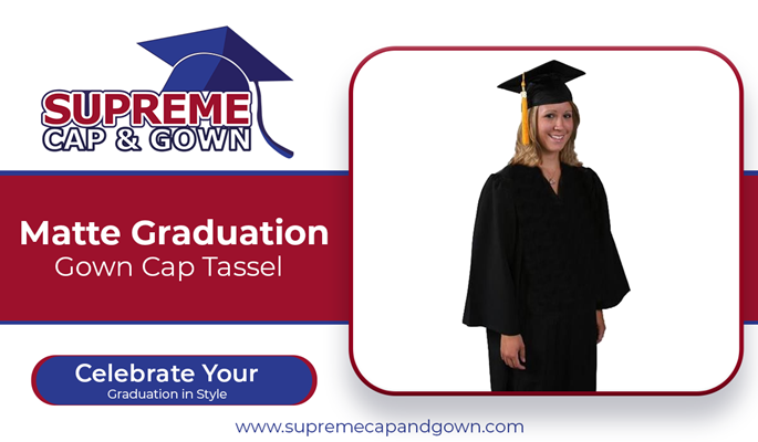 Matte Graduation Gown Cap Tassel