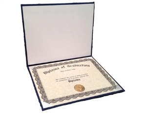 Diploma Cover w/ Stock Diploma Diploma Cover w/ Stock Printed Diploma
